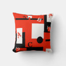 Search for black and white abstract cushions Red