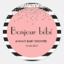 Search for french baby shower stickers Pink