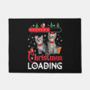 Search for funny christmas doormats Cat with book