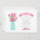 Search for floral mason jar invitations Pink