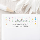 Search for rain return address labels Colourful