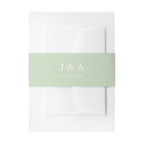 Search for green invitation belly bands Elegant