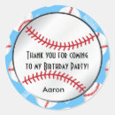 Search for baseball round stickers Boy birthday
