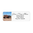 Search for red tractor return address labels Truck