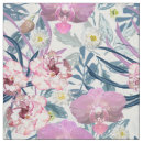 Search for orchid flower fabric Watercolor