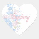 Search for pink floral heart stickers Watercolor