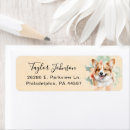 Search for pembroke corgi return address labels Cute