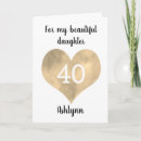 Search for daughter 40th birthday cards Heart