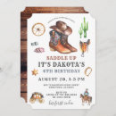 Search for cowboy 4th birthday invitations For kids