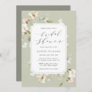 Search for green and white bridal shower invitations Floral