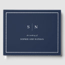Search for navy blue wedding guest books Modern