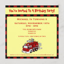 Search for fireman square invitations Truck