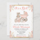 Search for pram baby shower invitations Gold