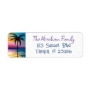 Search for tropical return address labels Sunset