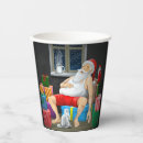 Search for santa claus paper cups Illustration