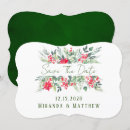 Search for floral christmas wedding save the dates Poinsettia