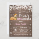 Search for girl deer birthday invitations Winter onederland