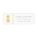 Search for gold pineapple return address labels Elegant
