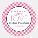 Search for jam wedding stickers Jam packed with love