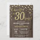 Search for rustic 30th birthday invitations Cheers to 30 years