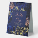 Search for royal blue and gold wedding table cards Couple