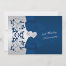 Search for navy silver anniversary invitations 25 years