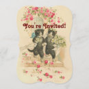 Search for vintage cat wedding invitations Marriage