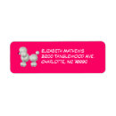 Search for white poodle return address labels Cute