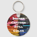 Search for crayons key rings Colourful