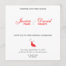 Search for red bird wedding invitations Modern