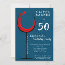 Search for red surprise party invitations 50th