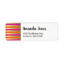 Search for gold stripe return address labels Pink