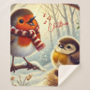 Search for robin bird blankets Winter