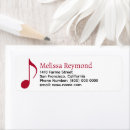 Search for music notes return address labels Musician
