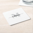 Search for silver and white coasters Monogrammed