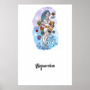 Search for aquarius zodiac sign art Watercolor