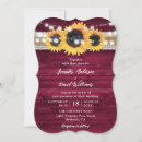 Search for burgundy and sunflower invitations Wood