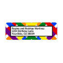 Search for rainbow stripes return address labels Bold