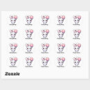 Search for rabbit in hat stickers Pink