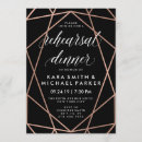 Search for geometric rehearsal dinner invitations Elegant