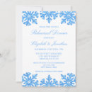 Search for snowflakes rehearsal dinner invitations Blue