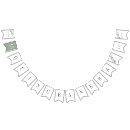 Search for green and white bunting flags For her