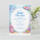 Search for girls 8th birthday invitations Under the sea