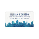 Search for city skyline return address labels Modern