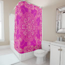 Search for unique shower curtains Pink