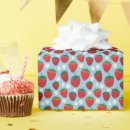 Search for strawberries wrapping paper Red