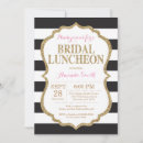 Search for elegant bridal luncheon black gold invitations Modern