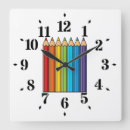 Search for pencil clocks Colourful