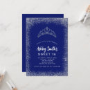 Search for blue and silver sweet 16 invitations Glam glamourous