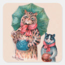 Search for cat with umbrella stickers Kitten